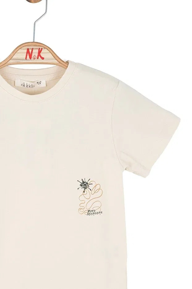 Мужская футболка с принтом Nk Kids, Cream — фото 4