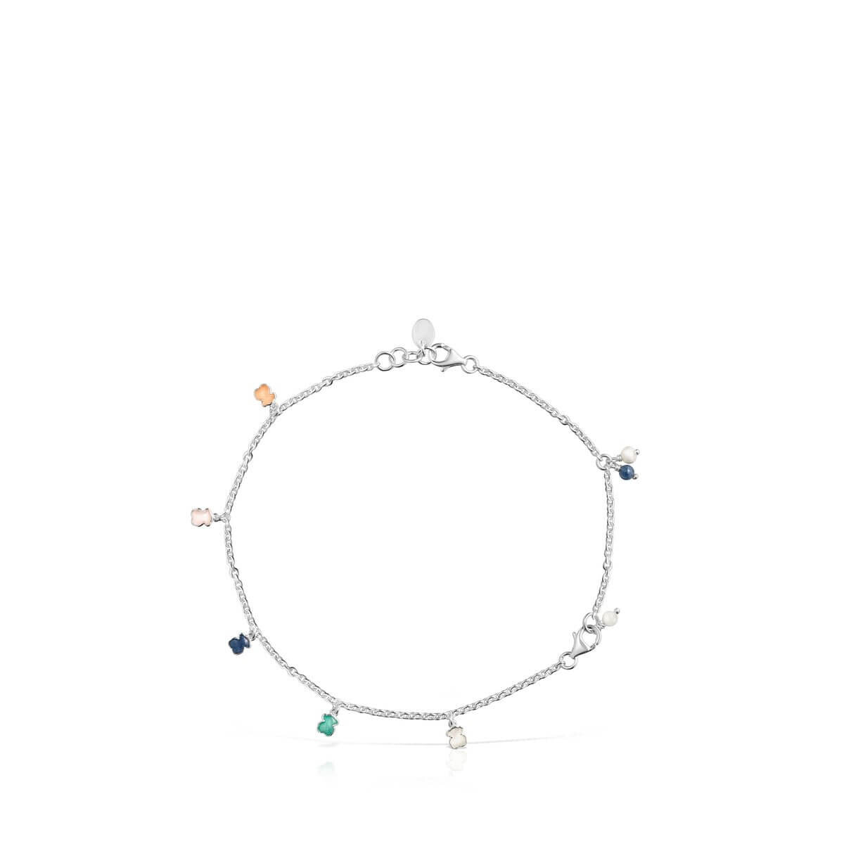 

Браслет Tous Mini Color With Gemstones And Pearl, серебро