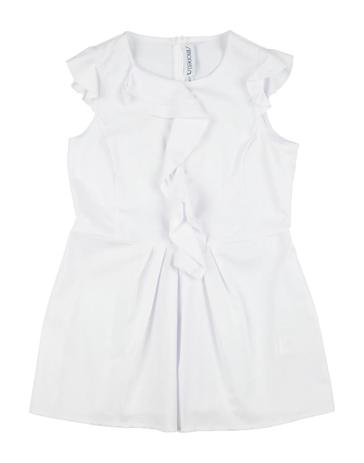 Детская блуза с воланами Poplin Simonetta, белый
