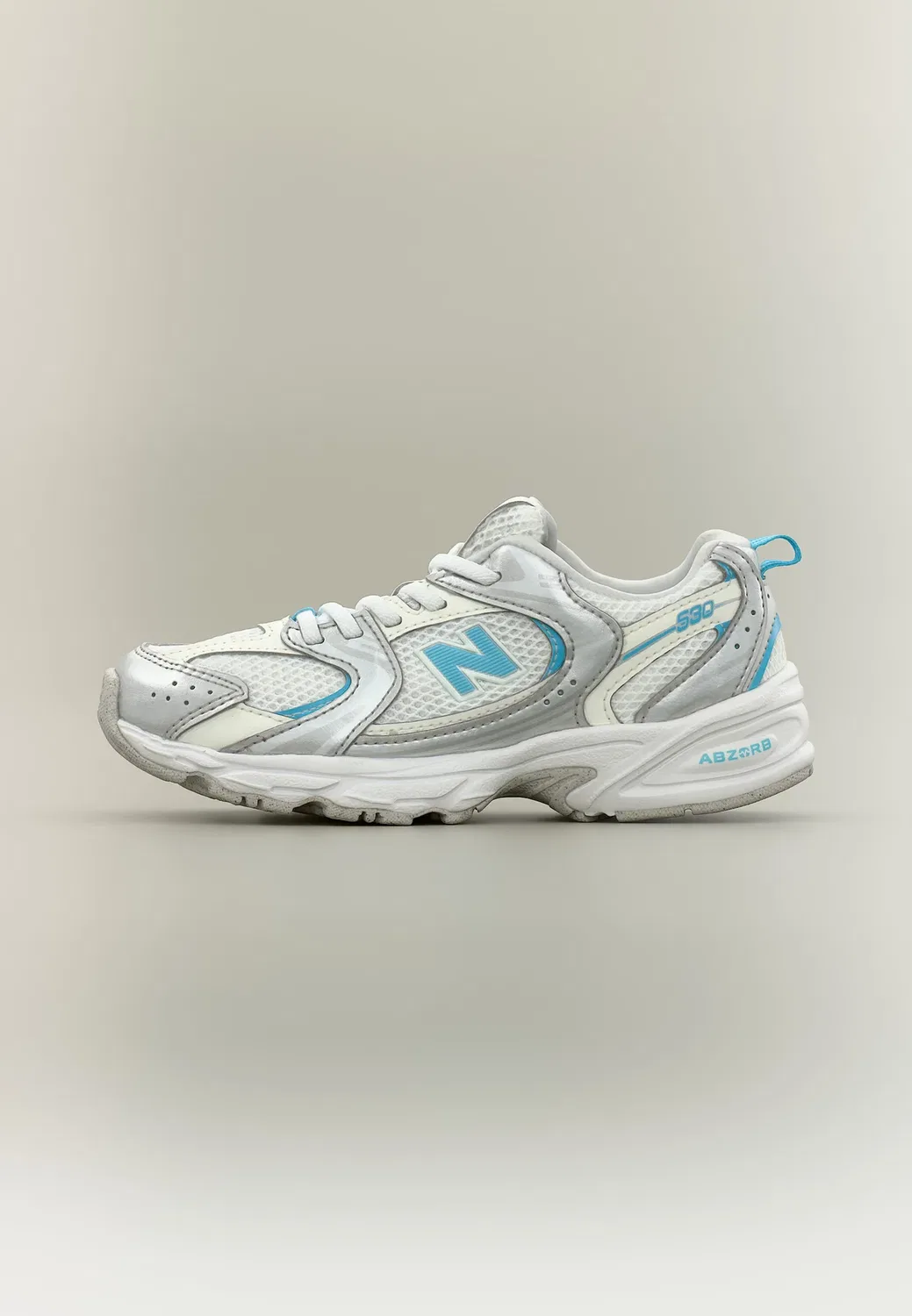 530 унисекс - кроссовки New Balance, Silver-Coloured Metallic/Blue Glaze