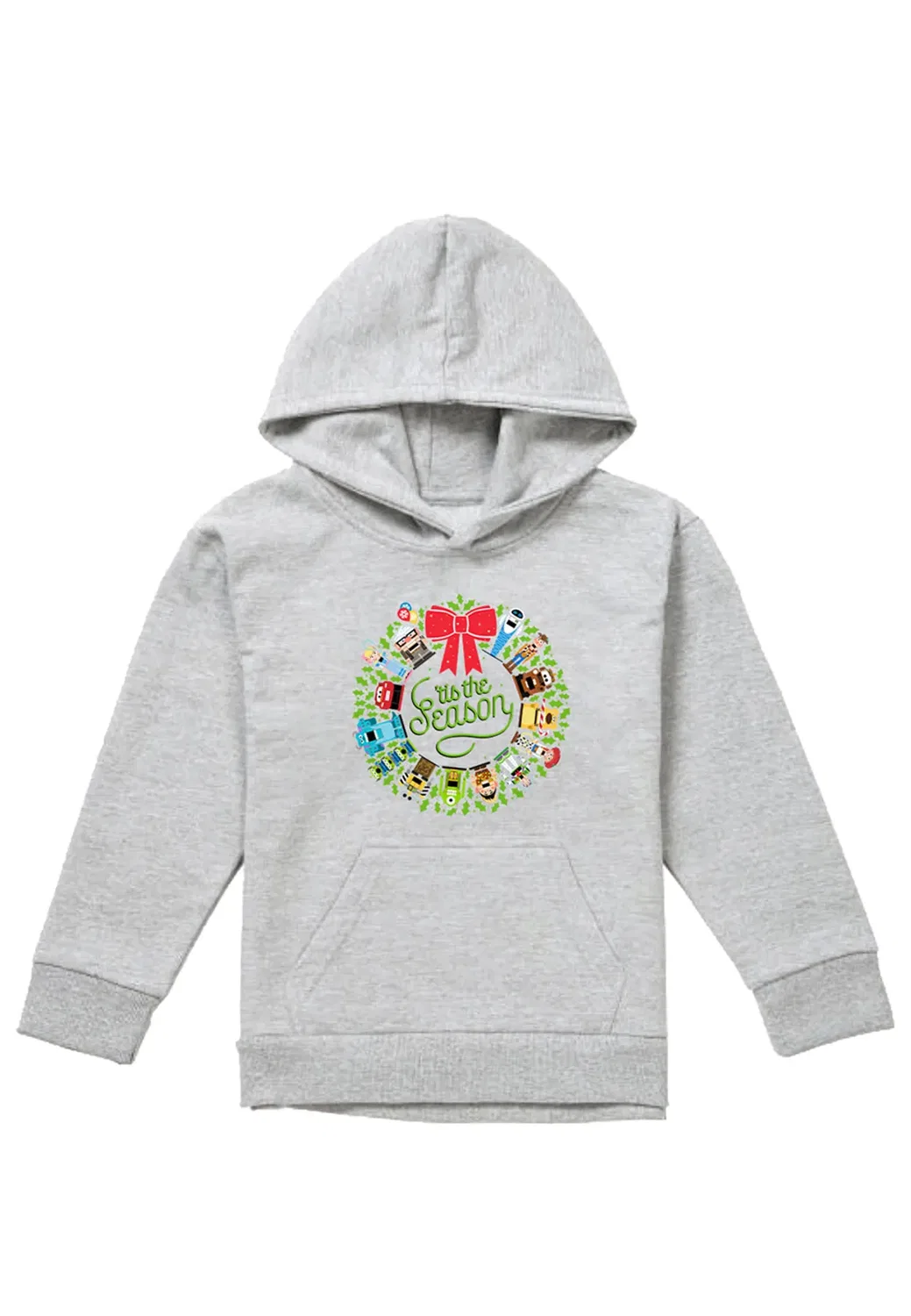 Детский худи с принтом Toy Story Christmas Wreath Disney, Grey — фото 4