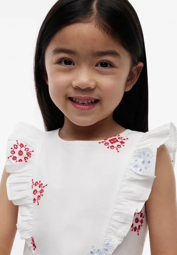 Платье с вышивкой Broderie anglaise dress Tommy Hilfiger, white, белый — фото 4