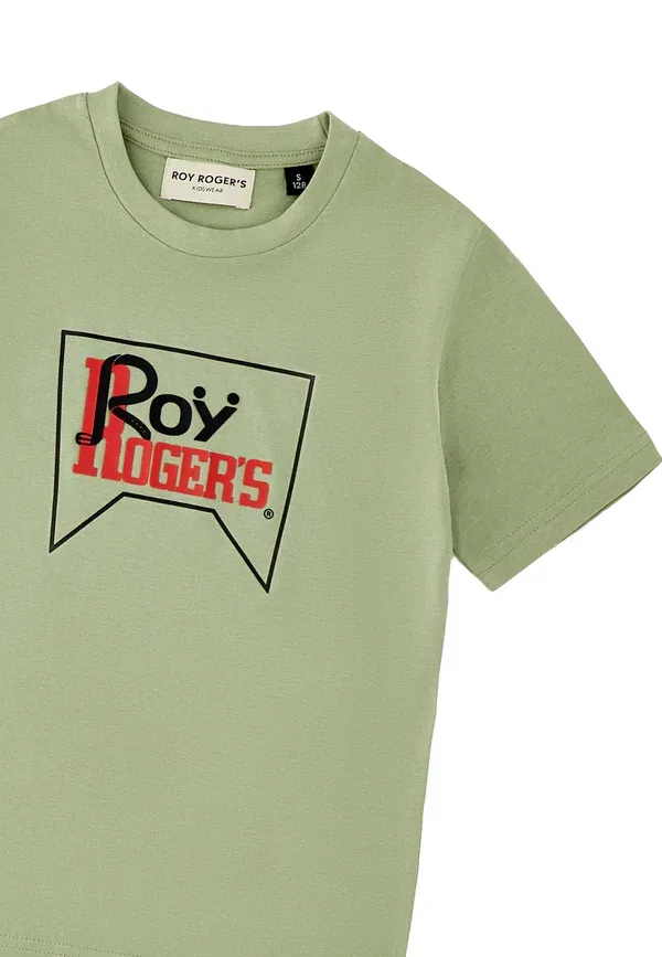 Футболка с принтом Print t-shirt Roy Rogers, tea green, зеленый — фото 3