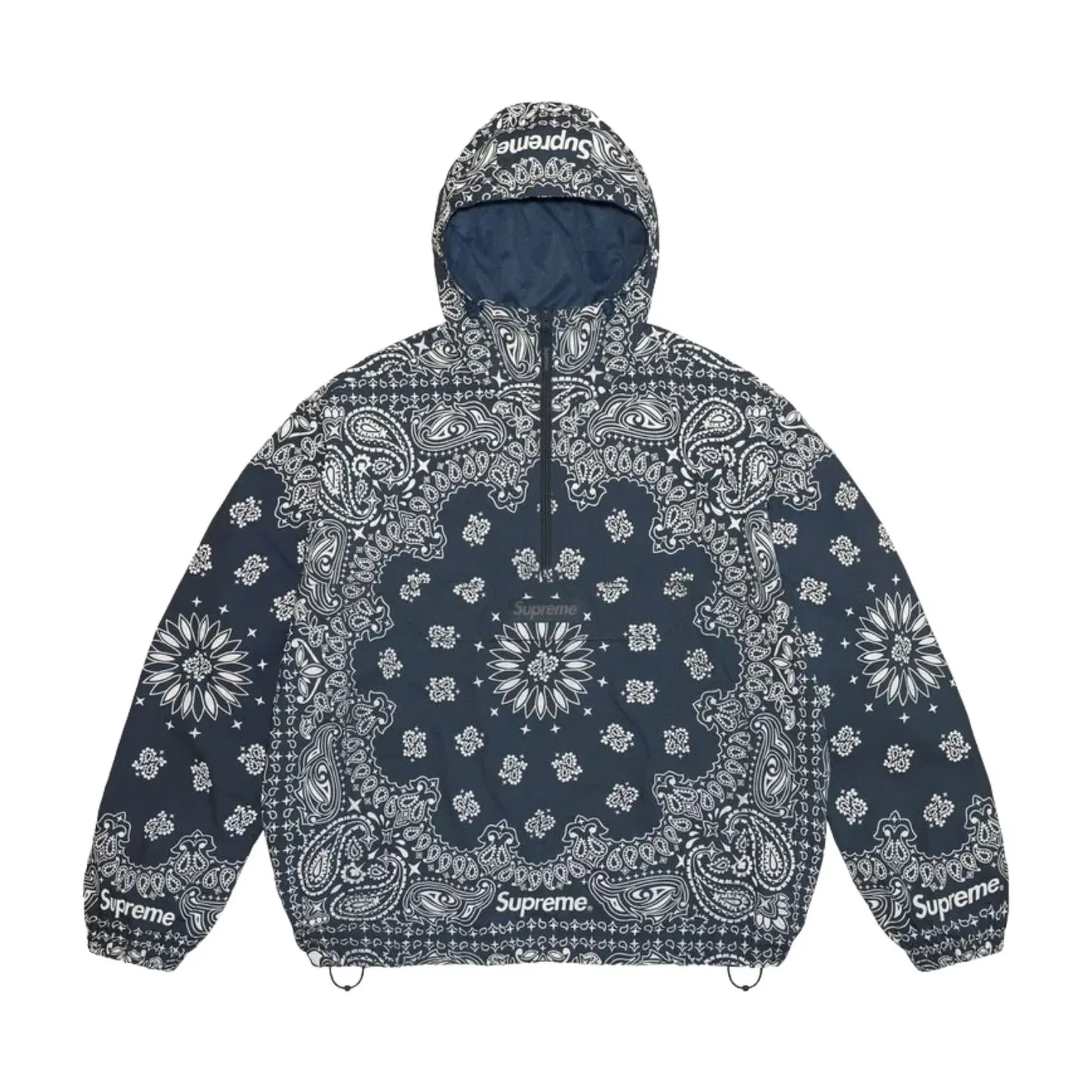 Мужское худи с принтом Reflective Bandana Anorak Supreme, синий — фото 2