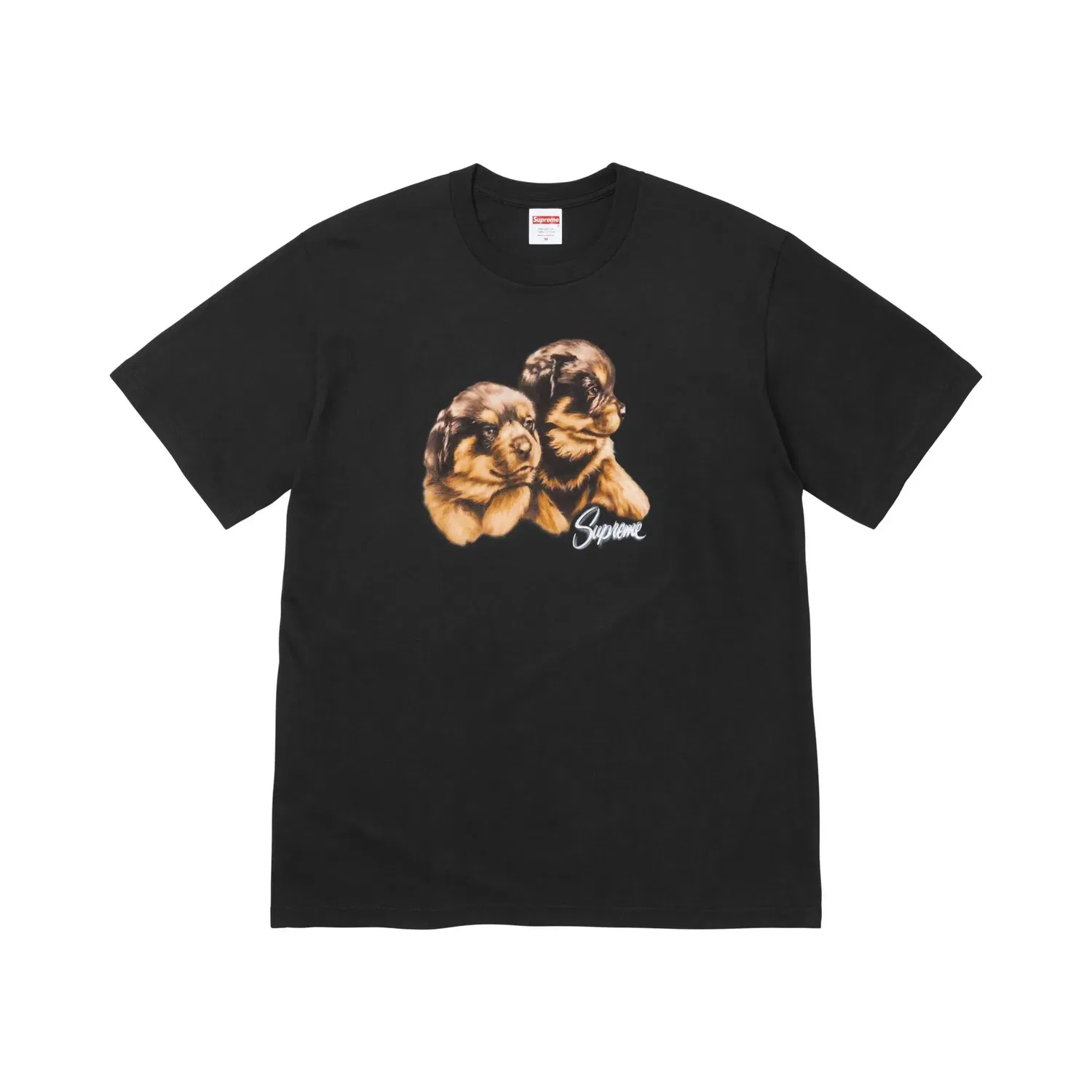 Футболка с принтом Supreme Puppies, Black