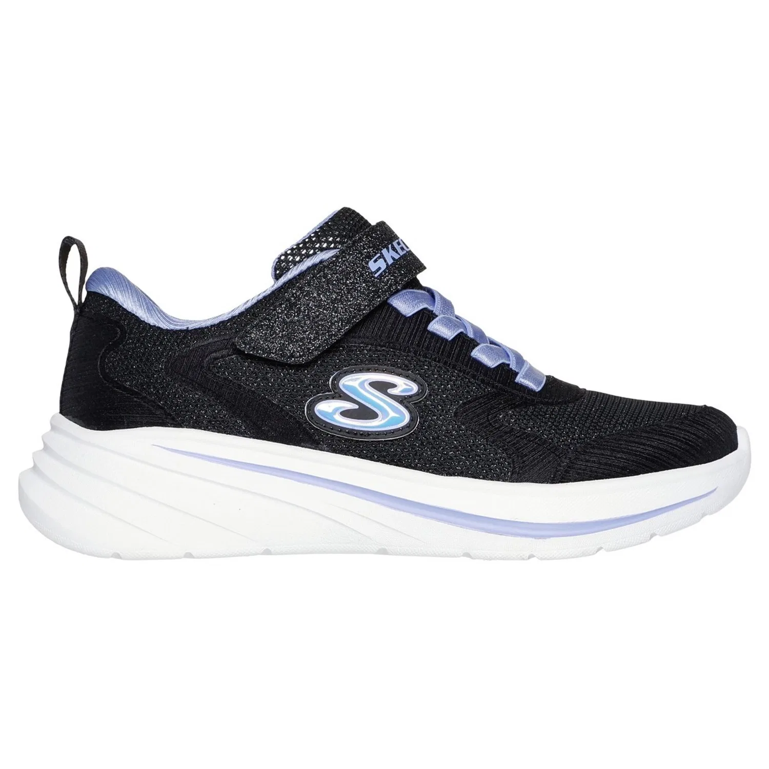 Детские кроссовки с блестками WAVE 92 Skechers, Black-Purple — фото 4