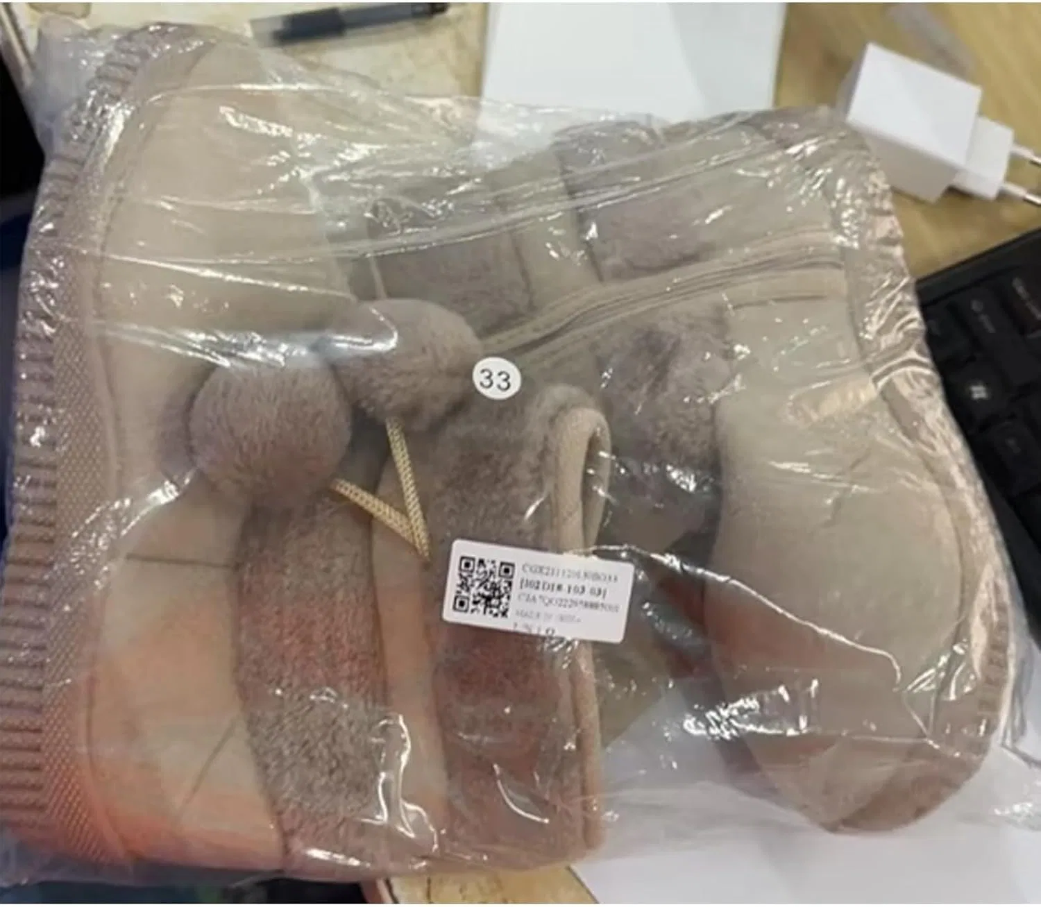 Детские зимние сапоги для девочек с меховой подкладкой TXGMNA, Beige — фото 4