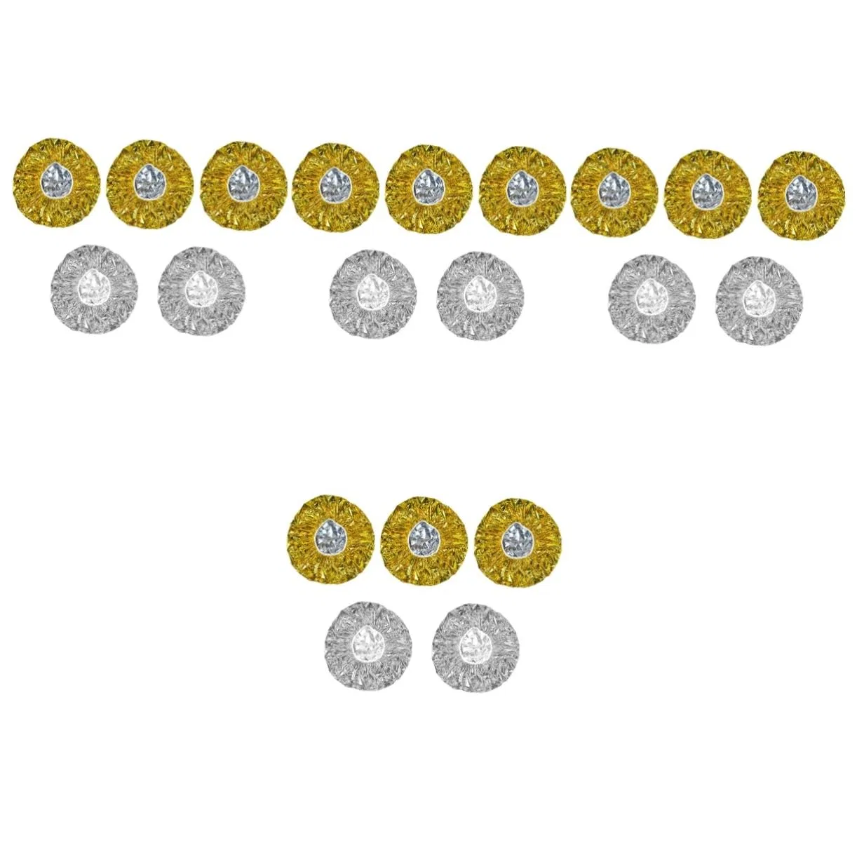Шапочка для душа алюминиевая фольгированная POPETPOP, набор 20 шт, Golden Silver