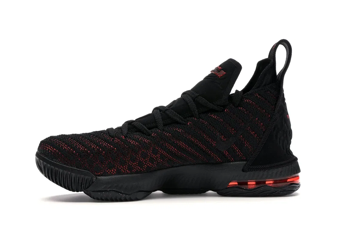 Детские кроссовки для баскетбола Nike LeBron 16, Black/Black-University Red — фото 3