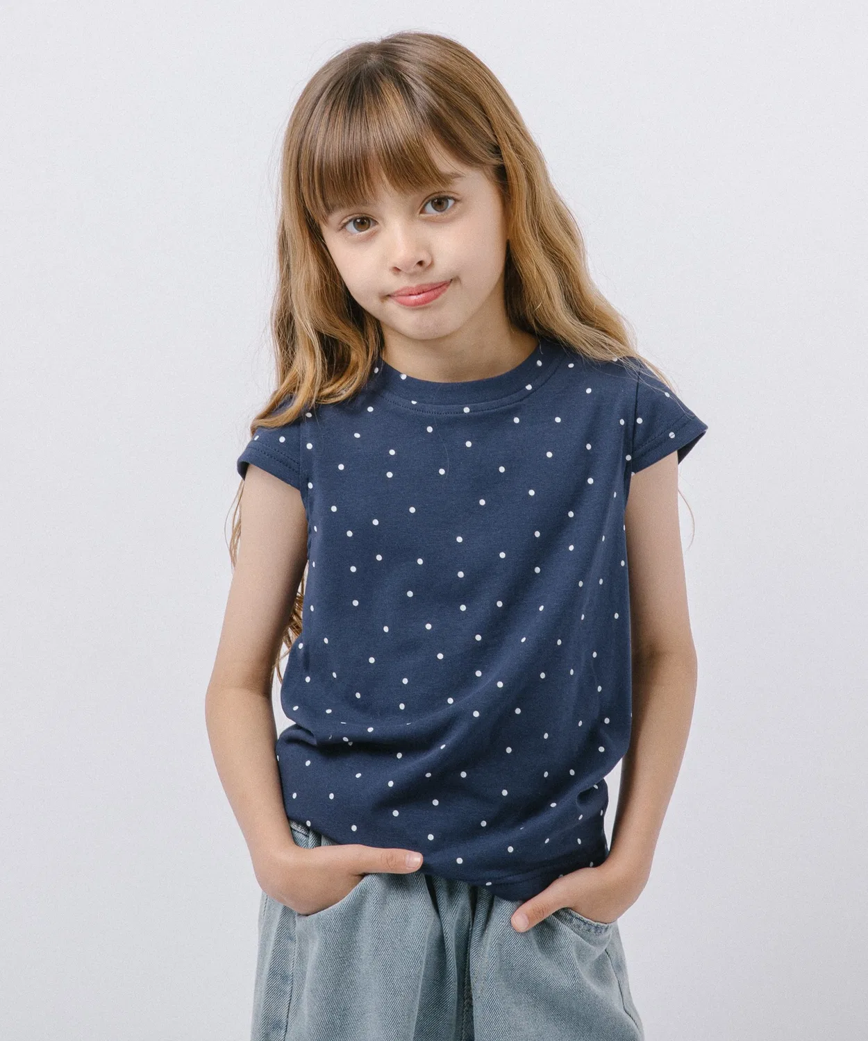 Детская футболка с принтом в горошек Back Gathering Dot URBAN CHERRY, Navy