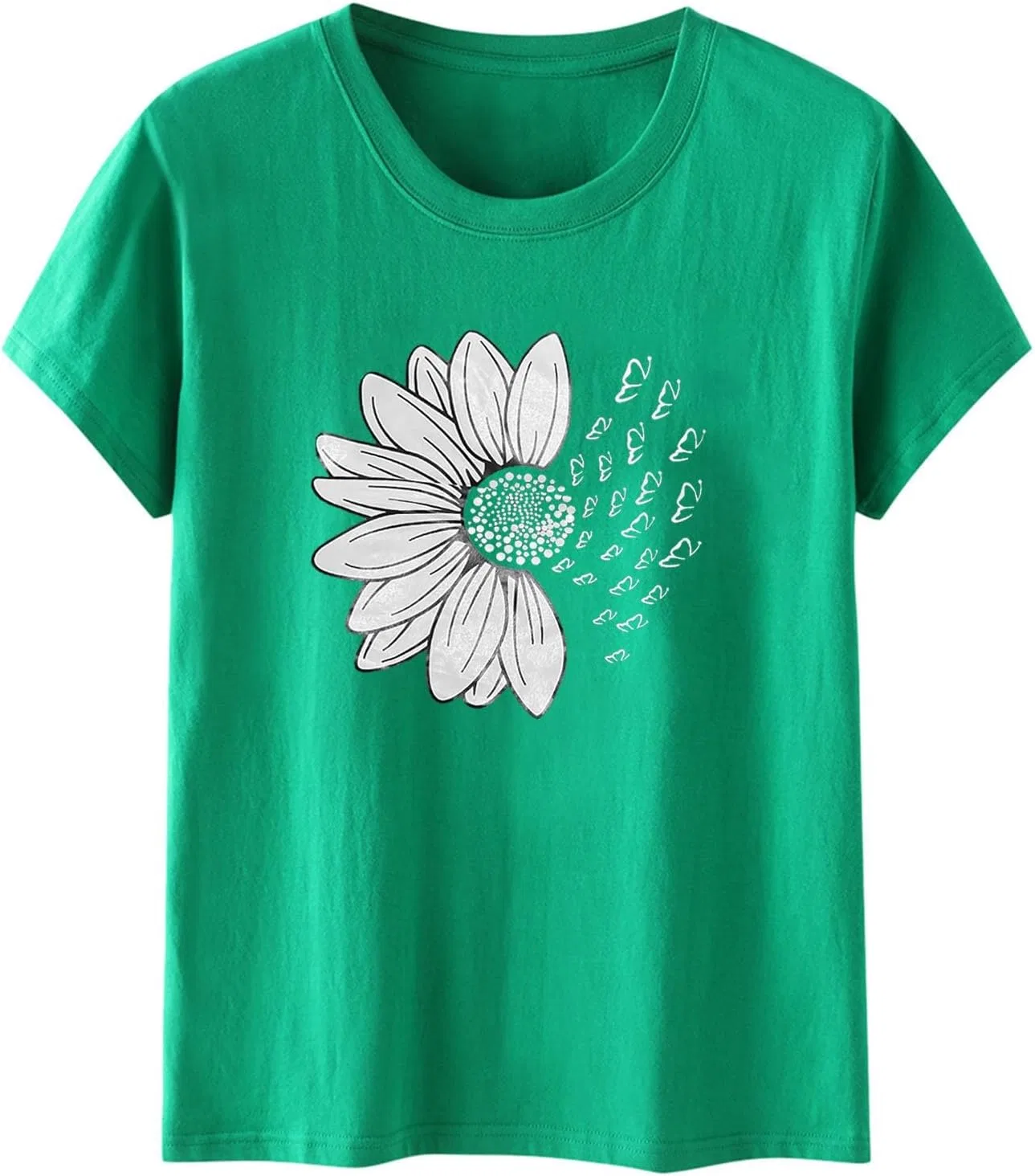 Женская футболка с подсолнухами оверсайз Cami Shirt, Green — фото 3
