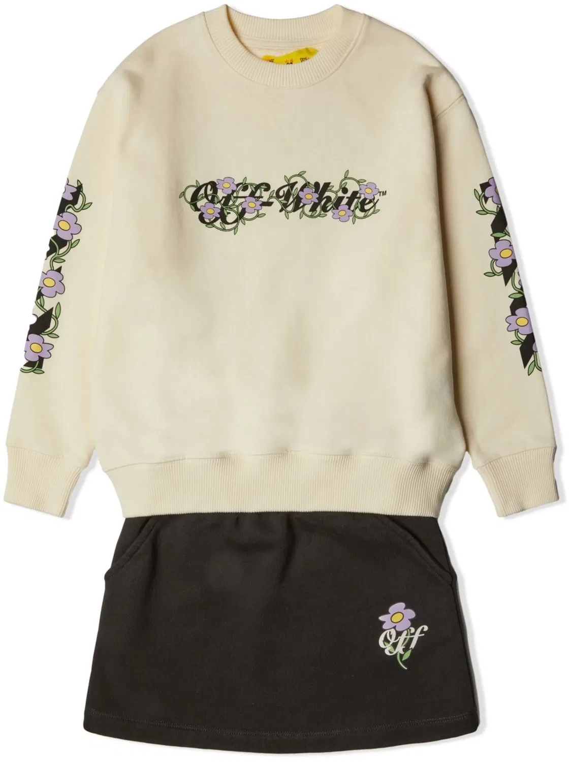 Юбка из органического хлопка, черная OFF-WHITE, черный — фото 2