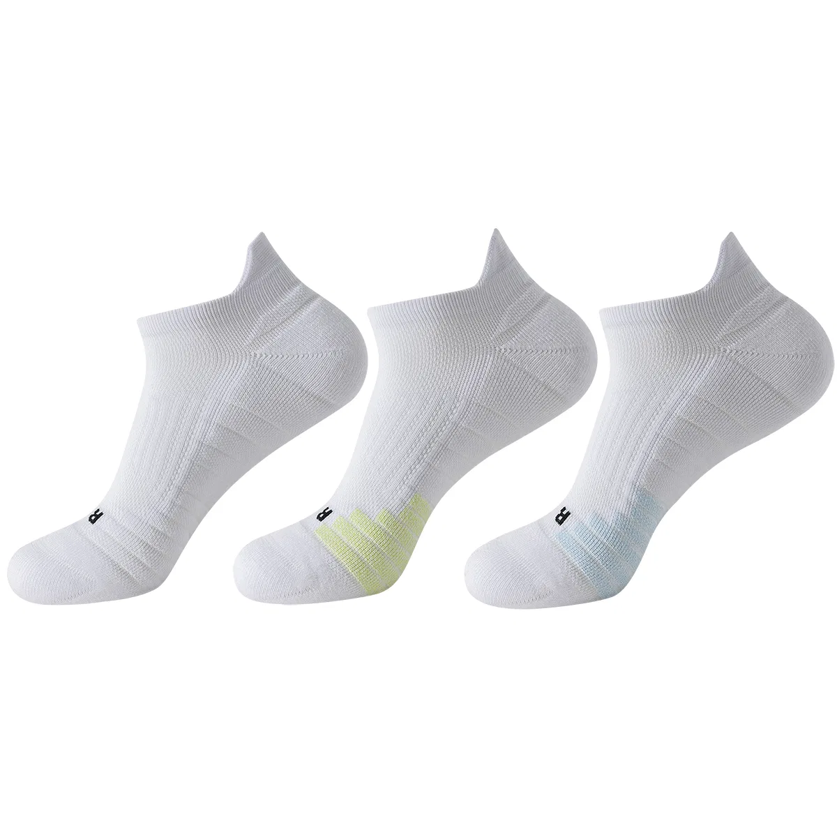 Детские баскетбольные носки, комплект из 3 пар, 3 парыWhite+White Green+White Blue, MIIOW