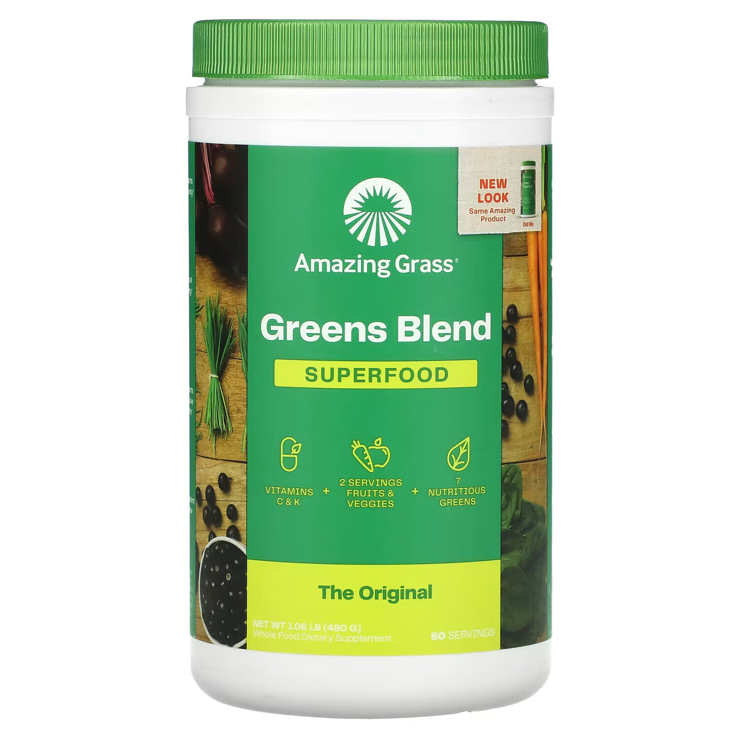 

Amazing Grass, Оригинальная зеленая суперпища, 17 унц. (480 г)