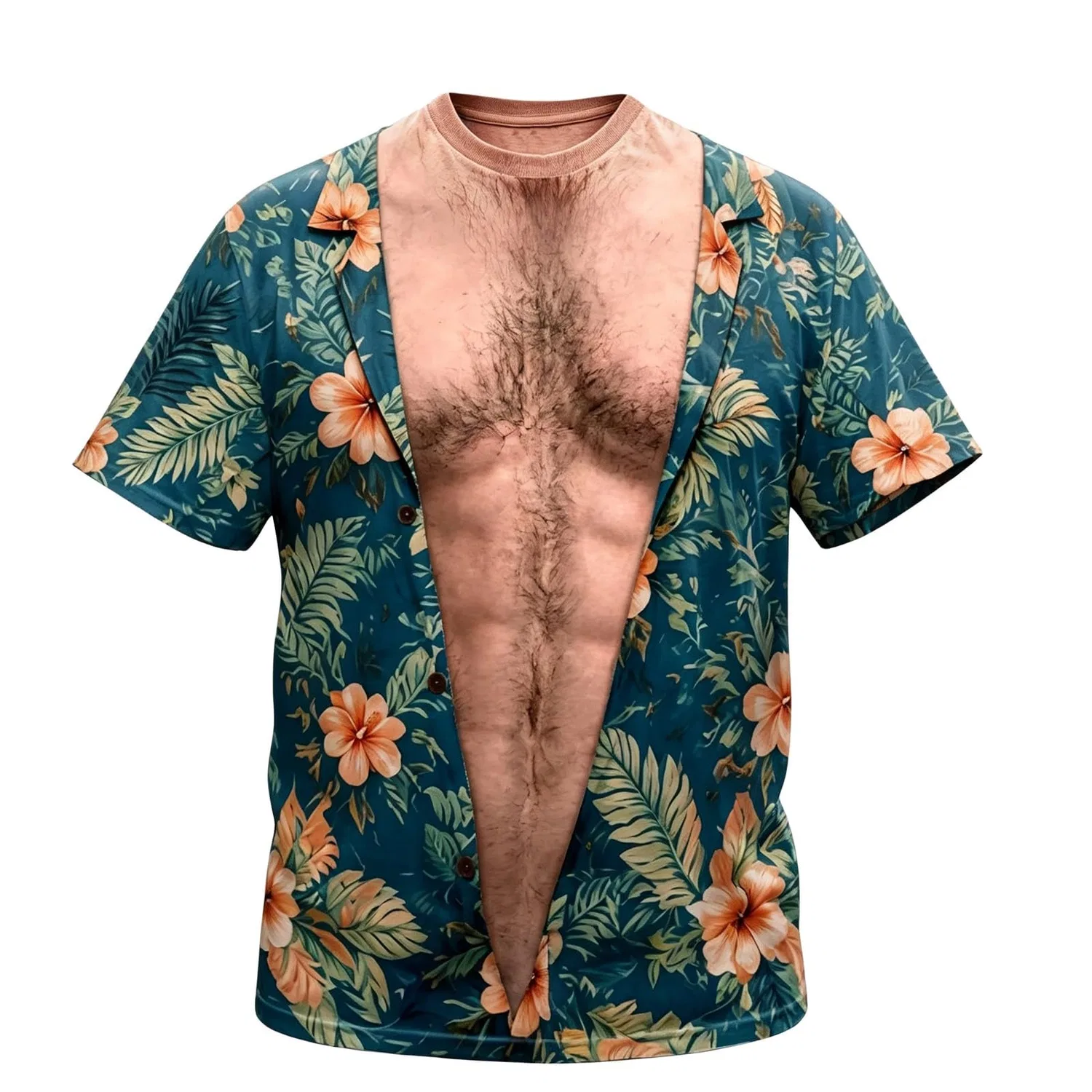 Мужская футболка с принтом 3D Muscle Faux T-Shirt, Z2*light Ashy