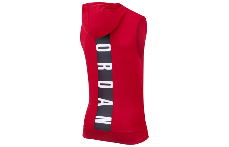 Жилет спортивный с капюшоном и принтом Air Dri-Fit Jordan, красный