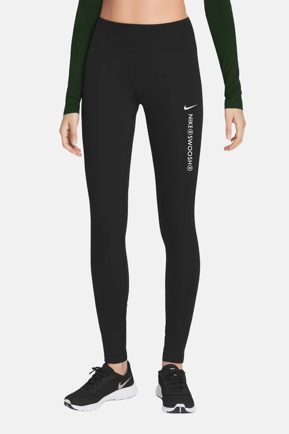 Леггинсы спортивные с посадкой pull on Nike, черный