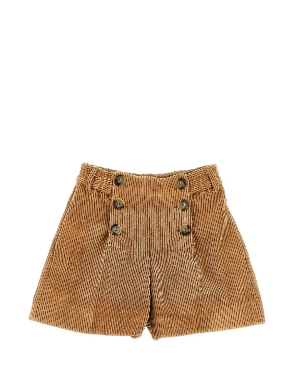 Вельветовые шорты с пуговицами Ermanno Scervino Junior, коричневый