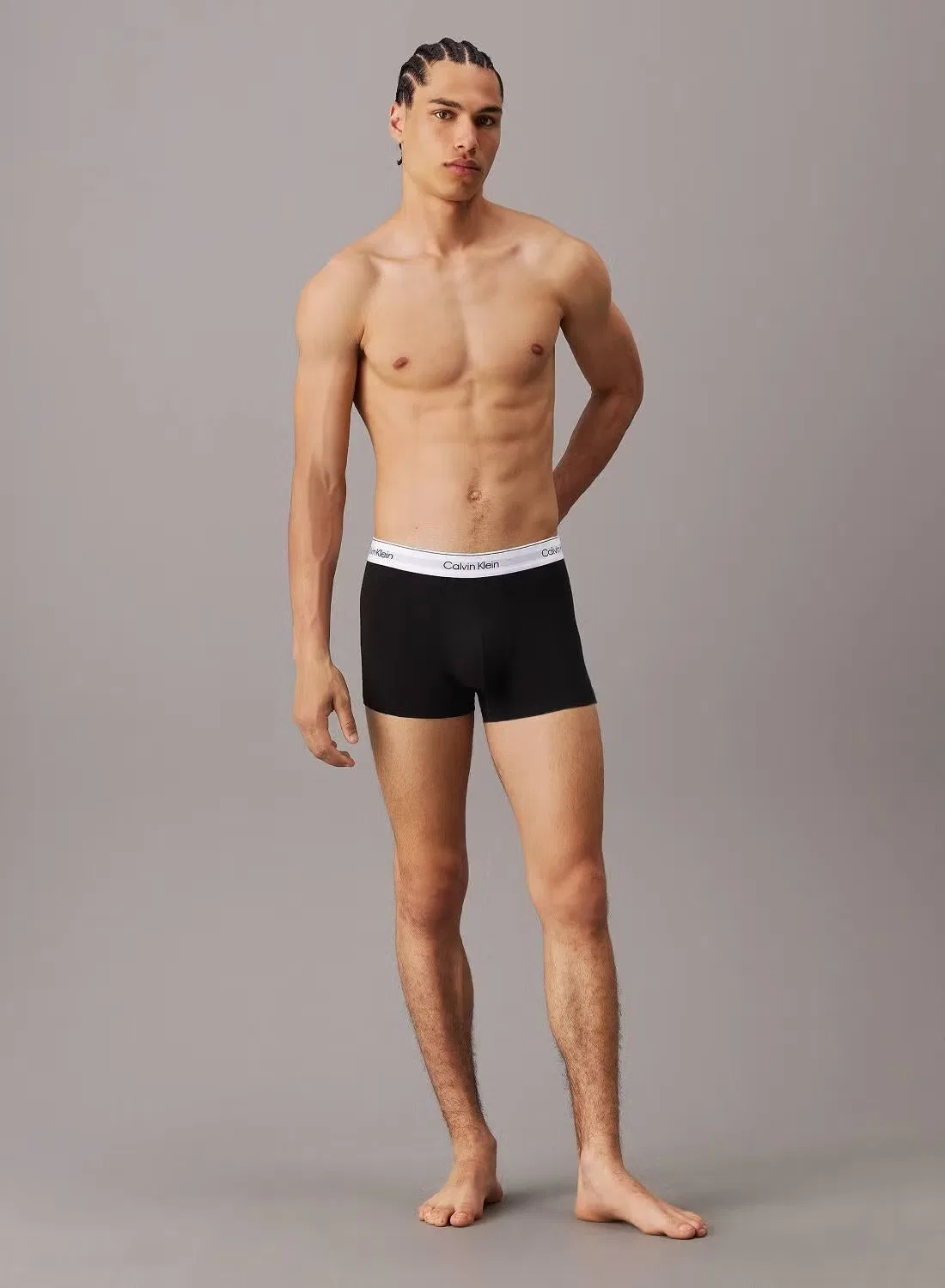 Трусы-боксеры хлопковые комплект из 3 штук Icon Calvin Klein, черный — фото 4
