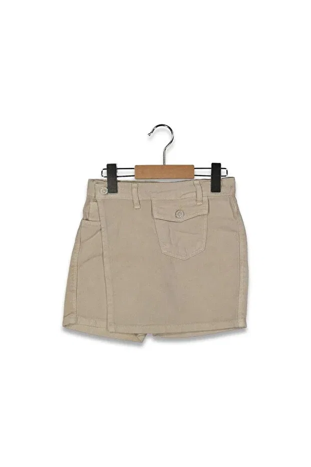 Детские шорты для девочек с высокой талией Bebitomkids, Nude Color