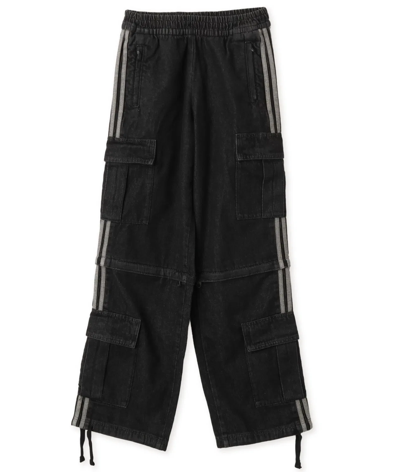 Женские джинсы карго 2-в-1 с мидл-райз посадкой Adidas Mid Rise 2-in-1 Denim Pant, Black — фото 2