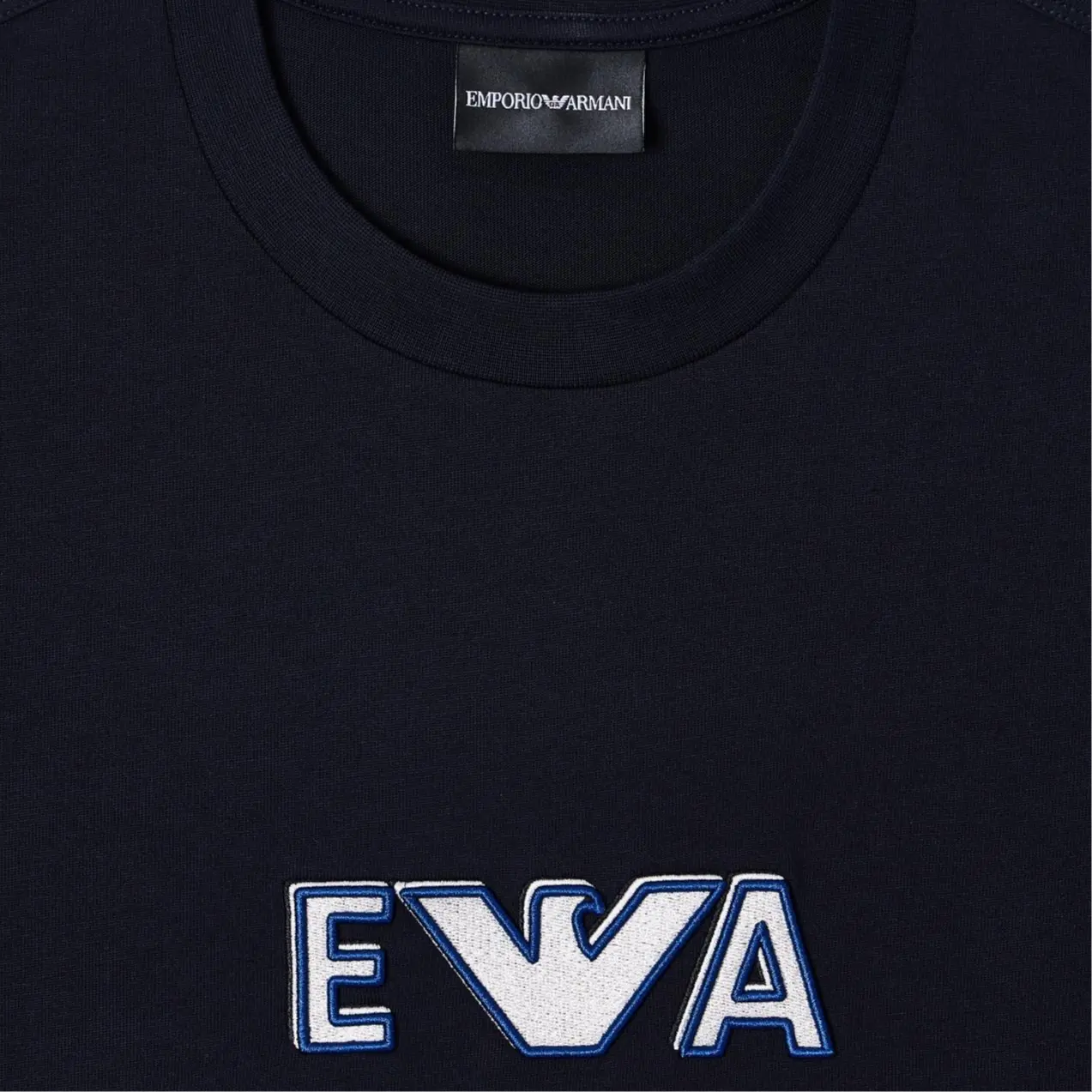 EMPORIO ARMANI Футболка мужская Marine Blue Crew Neck Moderate — фото 4