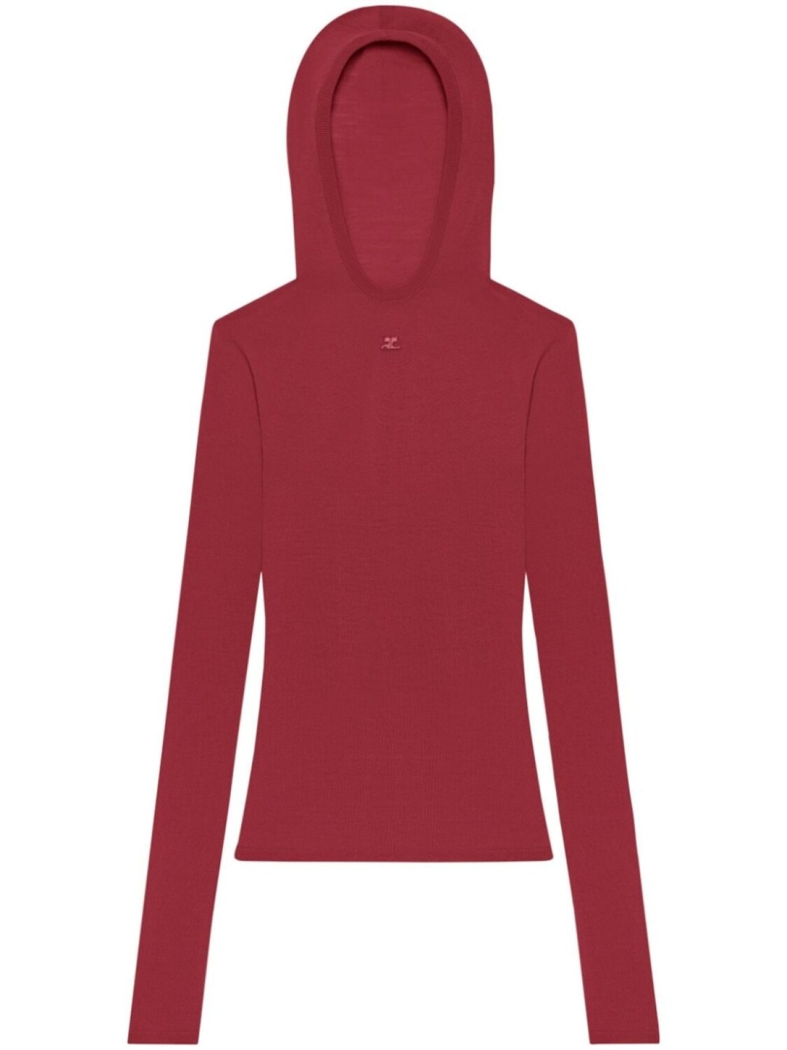 

Courrèges худи фактурной вязки, красный