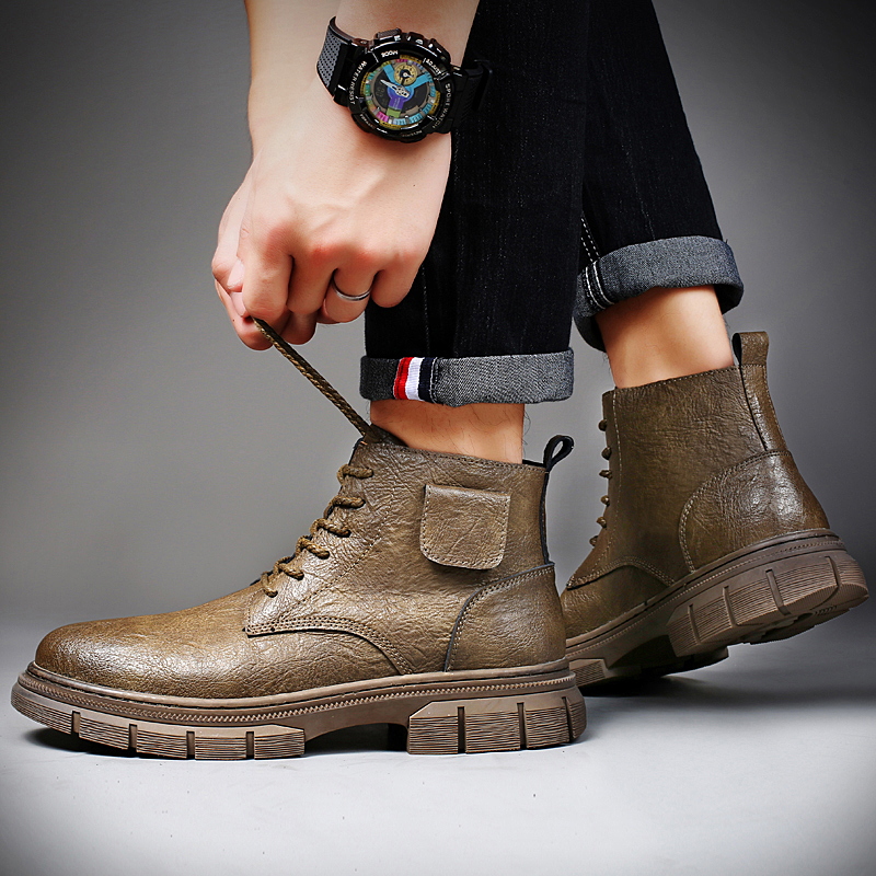Bull Thunder Кроссовки Crew Martin мужские утепленные хаки, цвет Khaki Insulated Shoes — фото 2