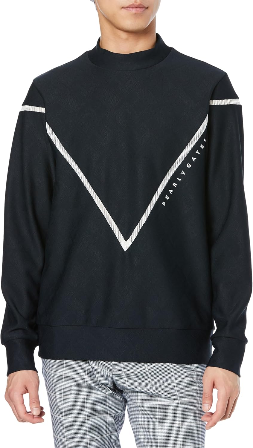 

Мужская толстовка с длинным рукавом и воротником-стойкой Parly Gates 053-3262917 (стеганый жаккард, дышащая) / для гольфа Pearly Gates, темно-синий