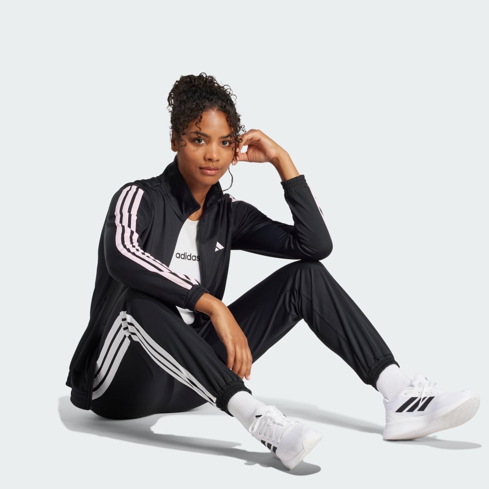 Спортивные брюки Adidas Tricot 3-Stripes Track Pants, черный/белый — фото 3