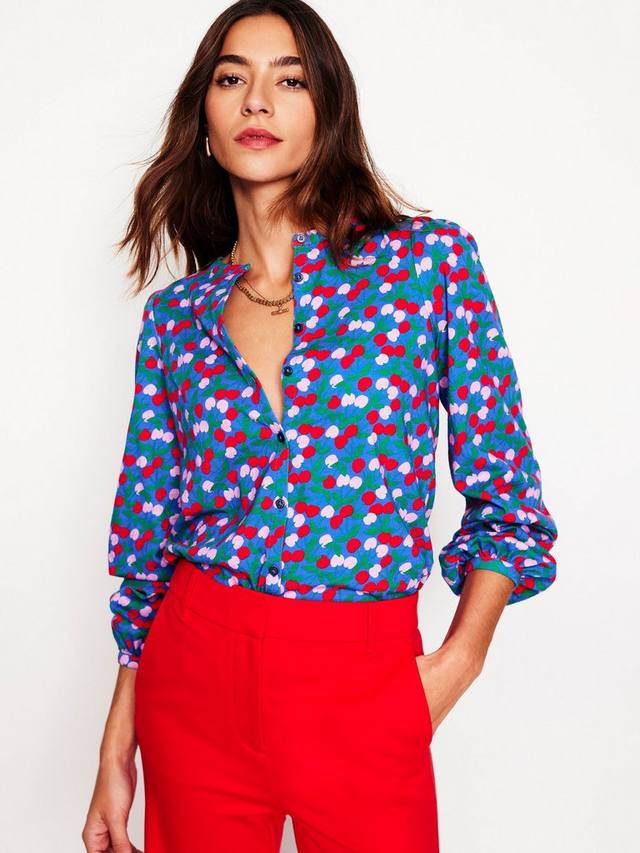 

Трикотажная рубашка marina cherry из джерси Boden, цвет Cherry