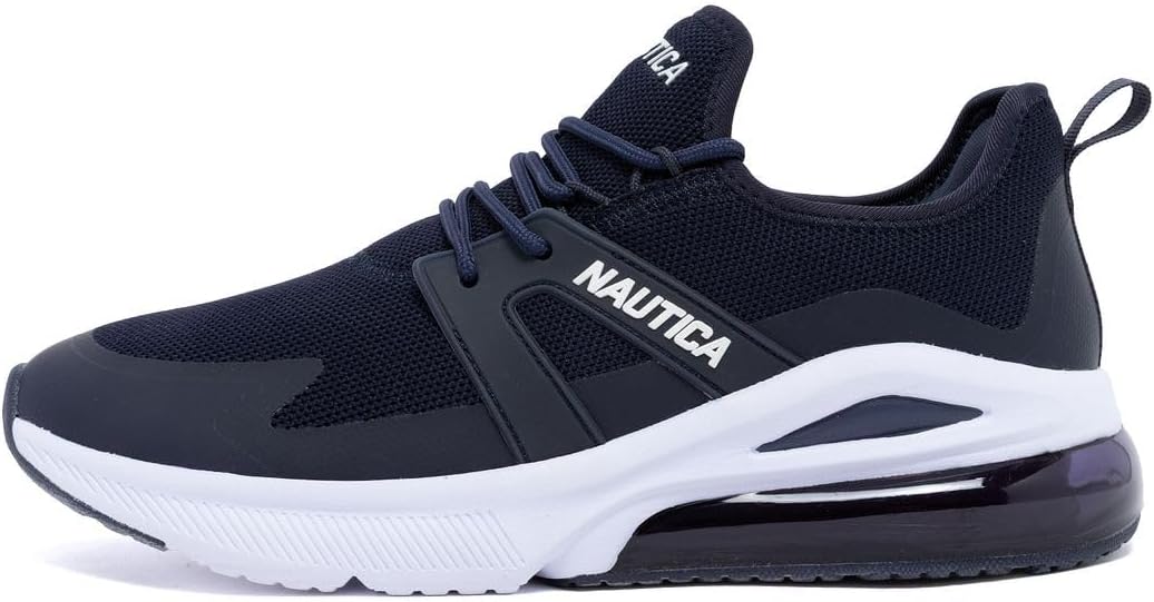 Мужские кроссовки Nautica - беговые с шнуровкой и воздушной амортизацией - легкая и удобная спортивная обувь для повседневной носки и тренировок, белый/синий/темно-синий — фото 2