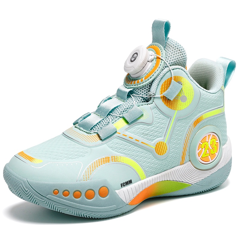 

Антискользящие износостойкие баскетбольные кроссовки мид для детей подростков FCMM, светло-зеленый