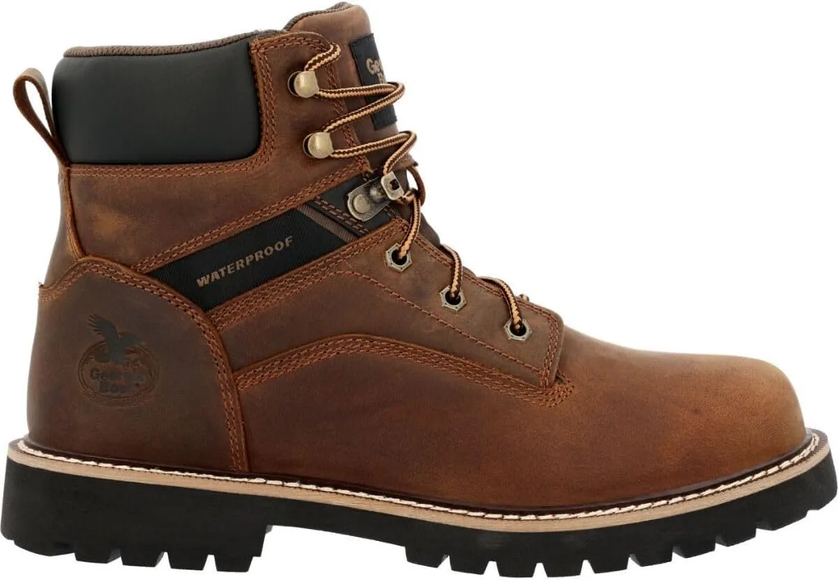 Мужские ботинки Georgia Boot Men's Core 37, водонепроницаемые рабочие ботинки и ботинки со стальными носками, коричневый — фото 2