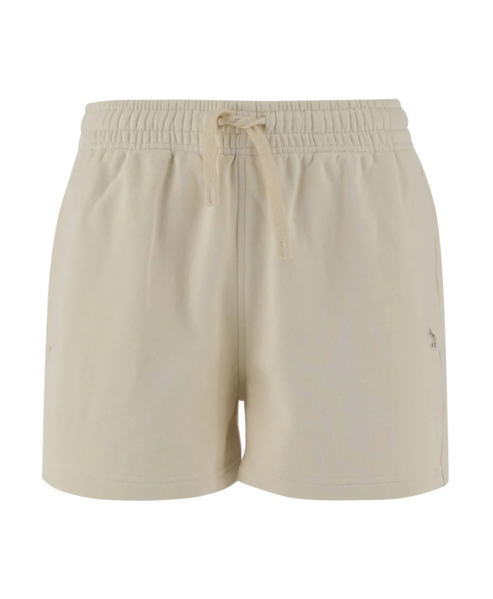 

Хлопковые шорты с эластичным поясом, цвет слоновой кости. Maison Kitsunã, бежевый