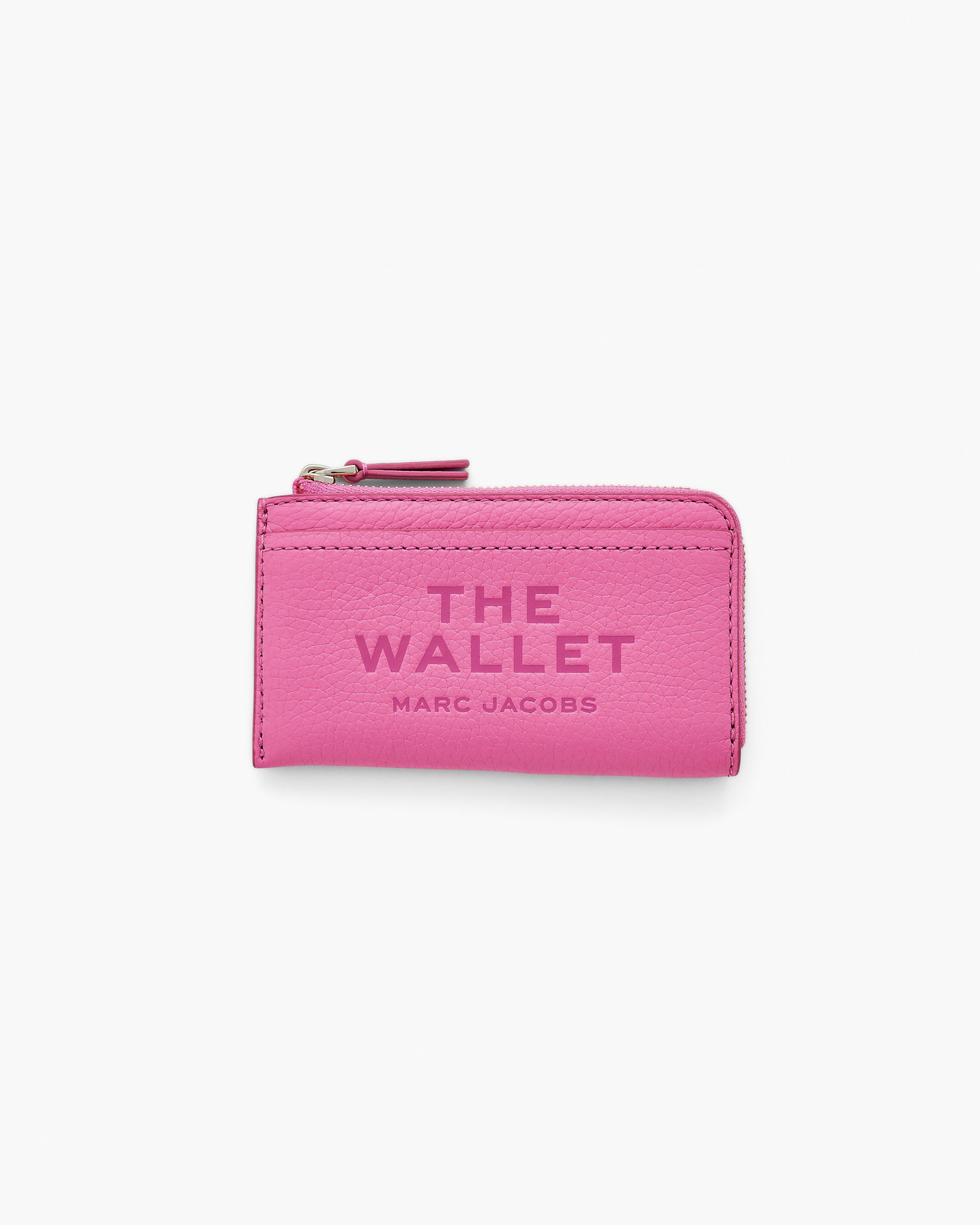 

Кожаный кошелек с застежкой-молнией сверху Marc Jacobs, цвет Bow Pink