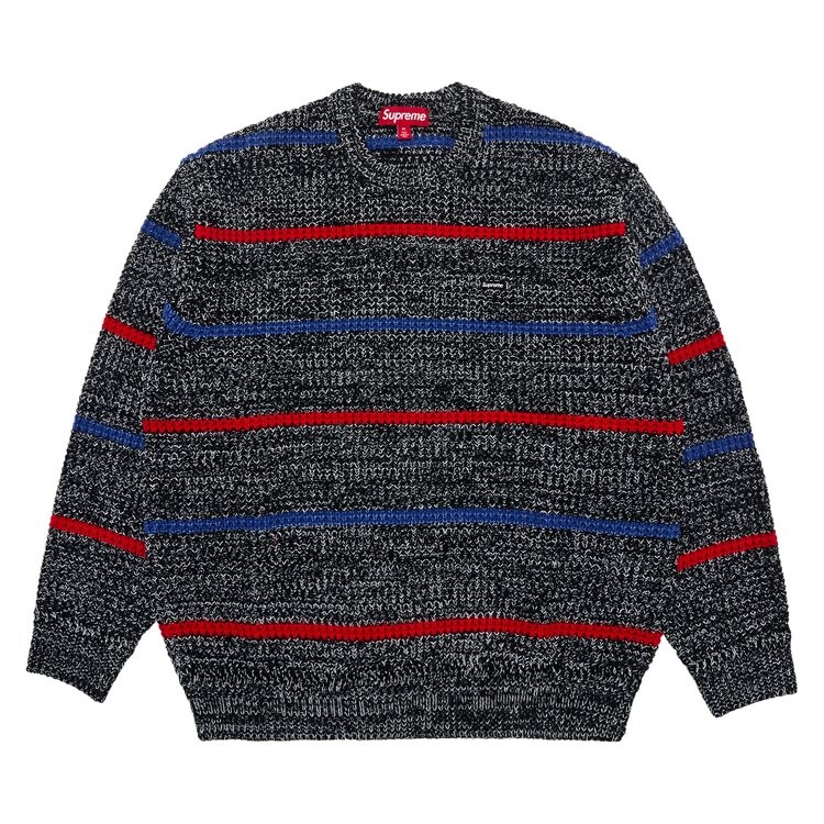 

Свитер Supreme Waffle Small Box Sweater, цвет Stripe M lange