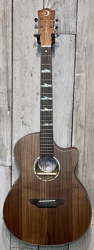 

Акустическая гитара Luna High Tide Koa Grand Concert Cutaway A/E - Natural