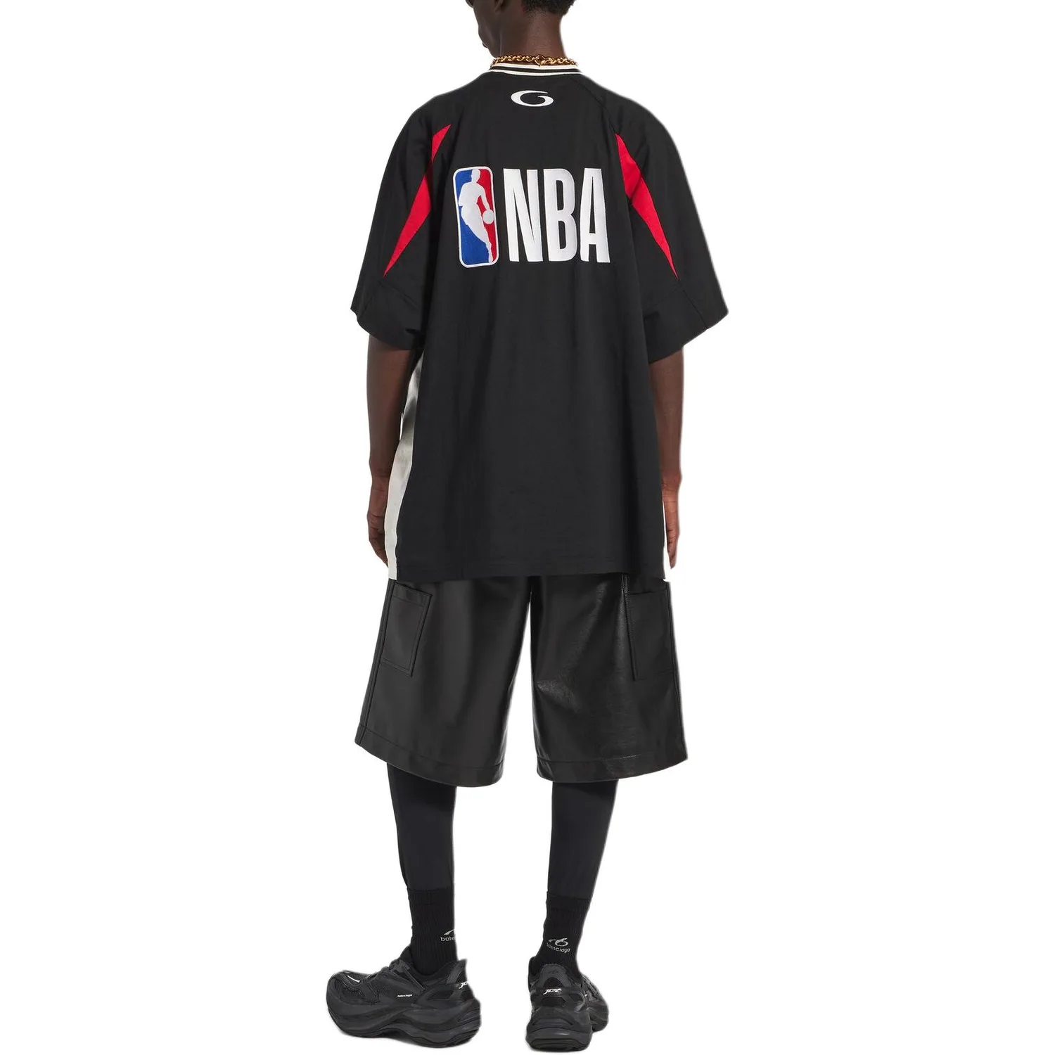 Футболка NBA SS26 Loose Fit мужская Balenciaga, черный — фото 4