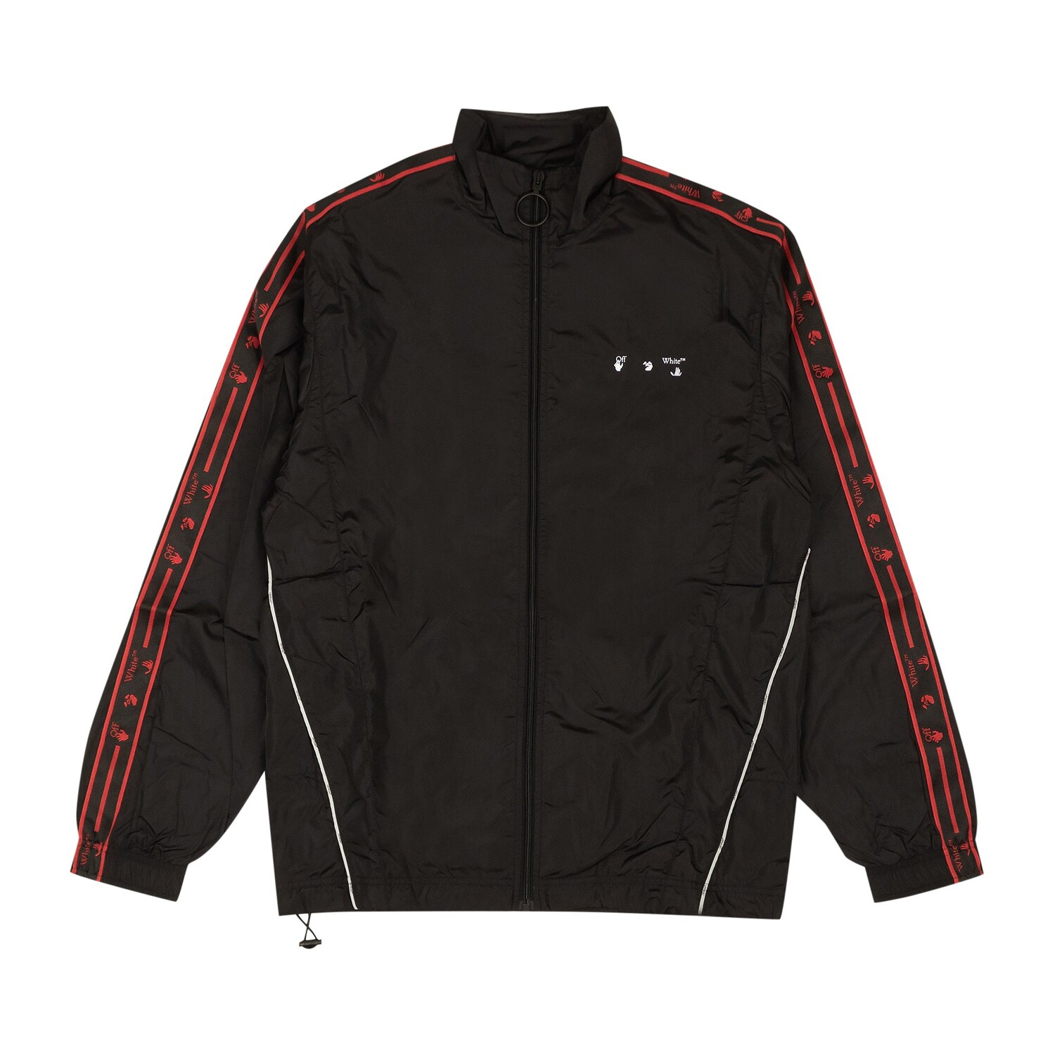

Спортивная куртка Off-White в полоску с логотипом, цвет Черный/Белый