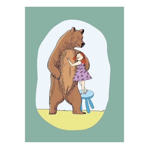 

Фреска Komar Lili and Bear, разноцветный