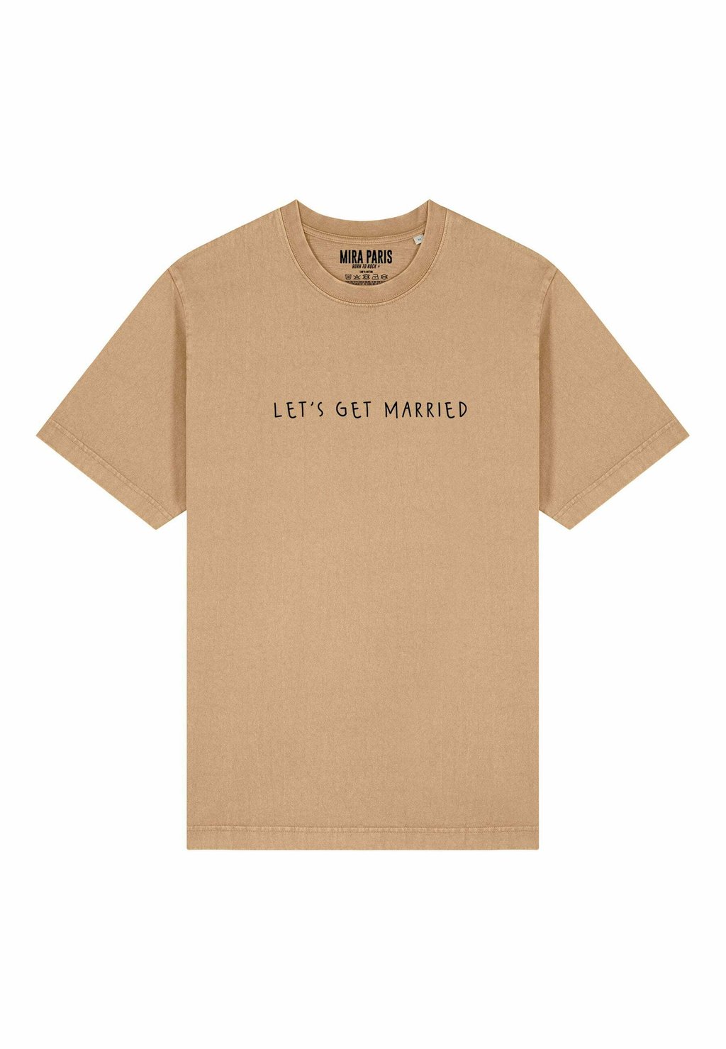 

Футболка с принтом LETS GET MARRIED PRINT HEAVYWEIGHT Mira Paris, бежевый