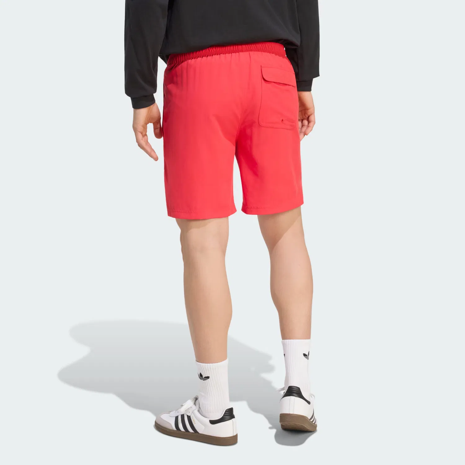 Шорты для плавания Adidas Originals Trefoil Essentials ярко-красного цвета — фото 3