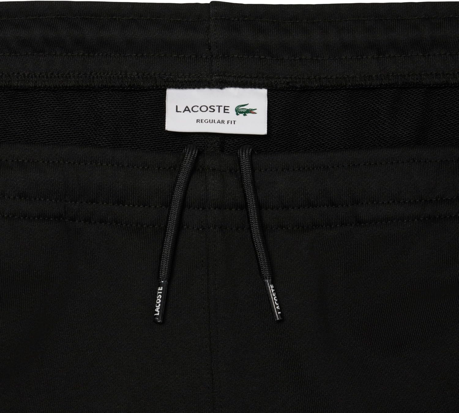 Lacoste мужские шорты из хлопкового флиса с логотипом, Black — фото 3
