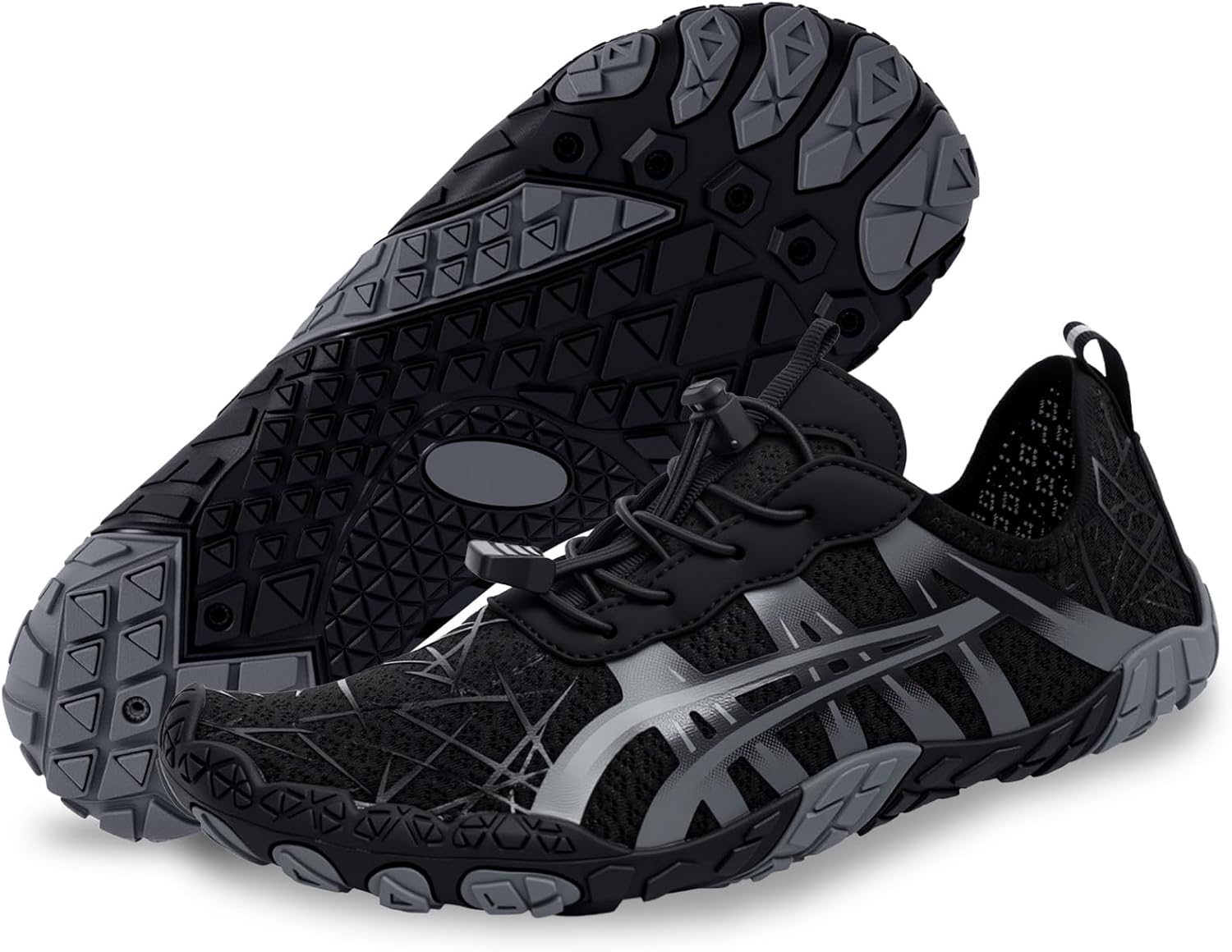 

Кроссовки для походов для женщин и мужчин, профессиональная здоровая и противоскользящая водная обувь для женщин и мужчин, кроссовки с широкой передней частью, кроссовки-ботинки унисекс Eleton, черный