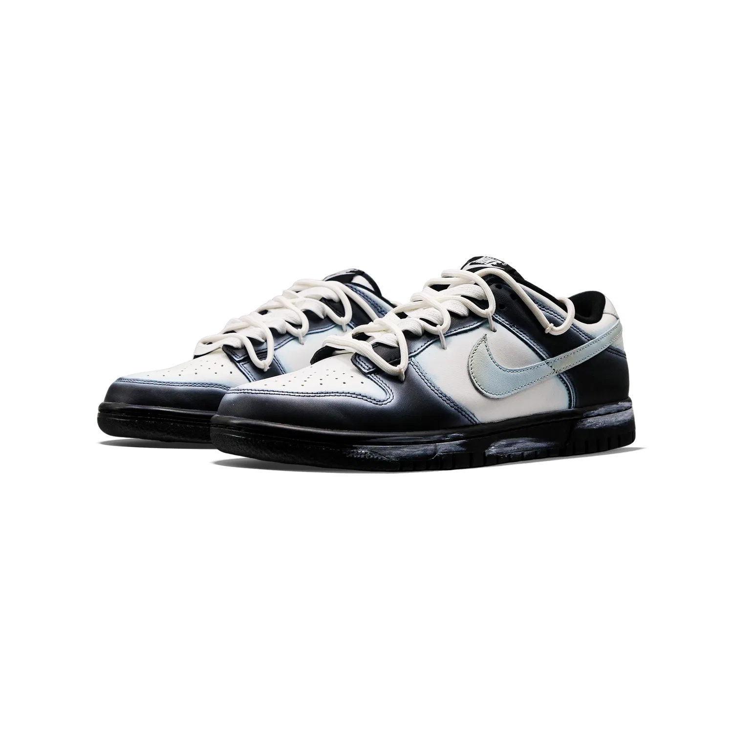 Кроссовки для скейтбординга Dunk Noir Mist Leather Abrasion Resistant Low top Kids' Skateboarding Shoes Black Teenagers Nike — фото 4