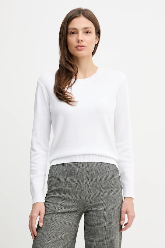 

Хлопковый свитер United Colors of Benetton, белый