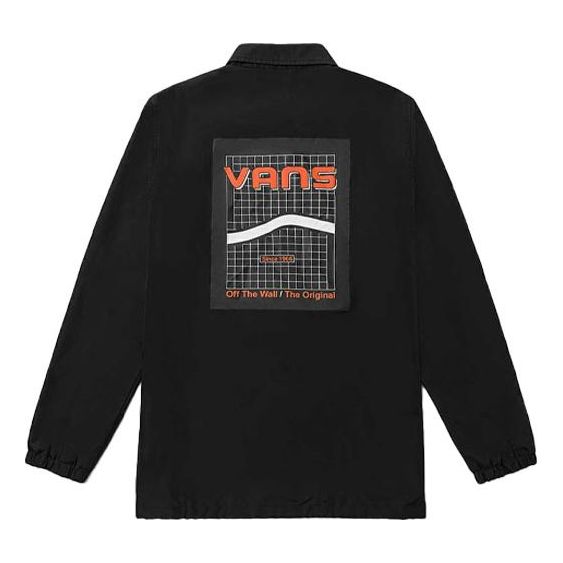 

Куртка Vans Back Printing Long Sleeves lapel Jacket Couple Style Black VN0A5H8OBLK, черный
