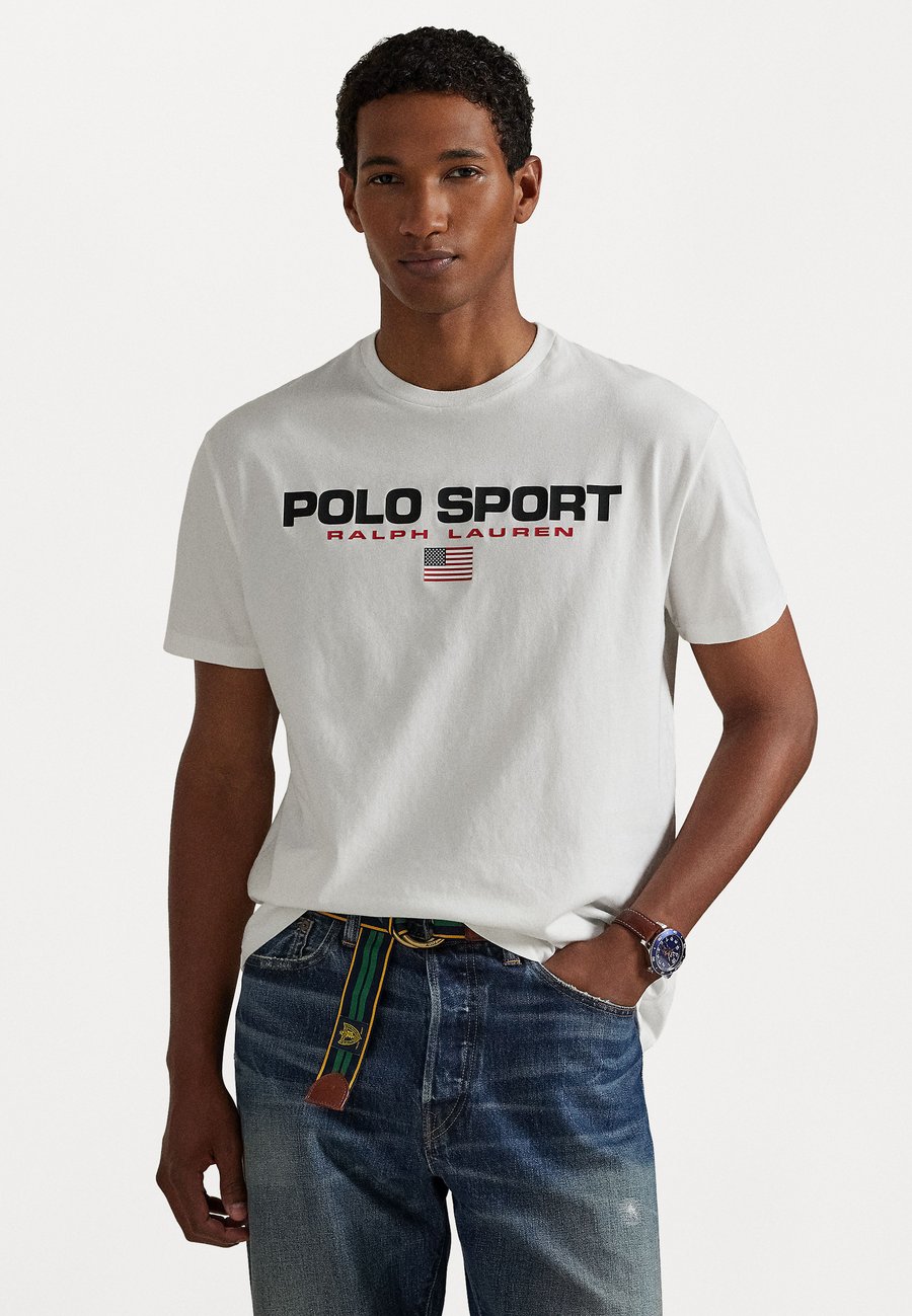 

Футболка Polo Ralph Lauren CLASSIC FIT POLO SPORT JERSEY T-SHIRT, White/Black/Blue