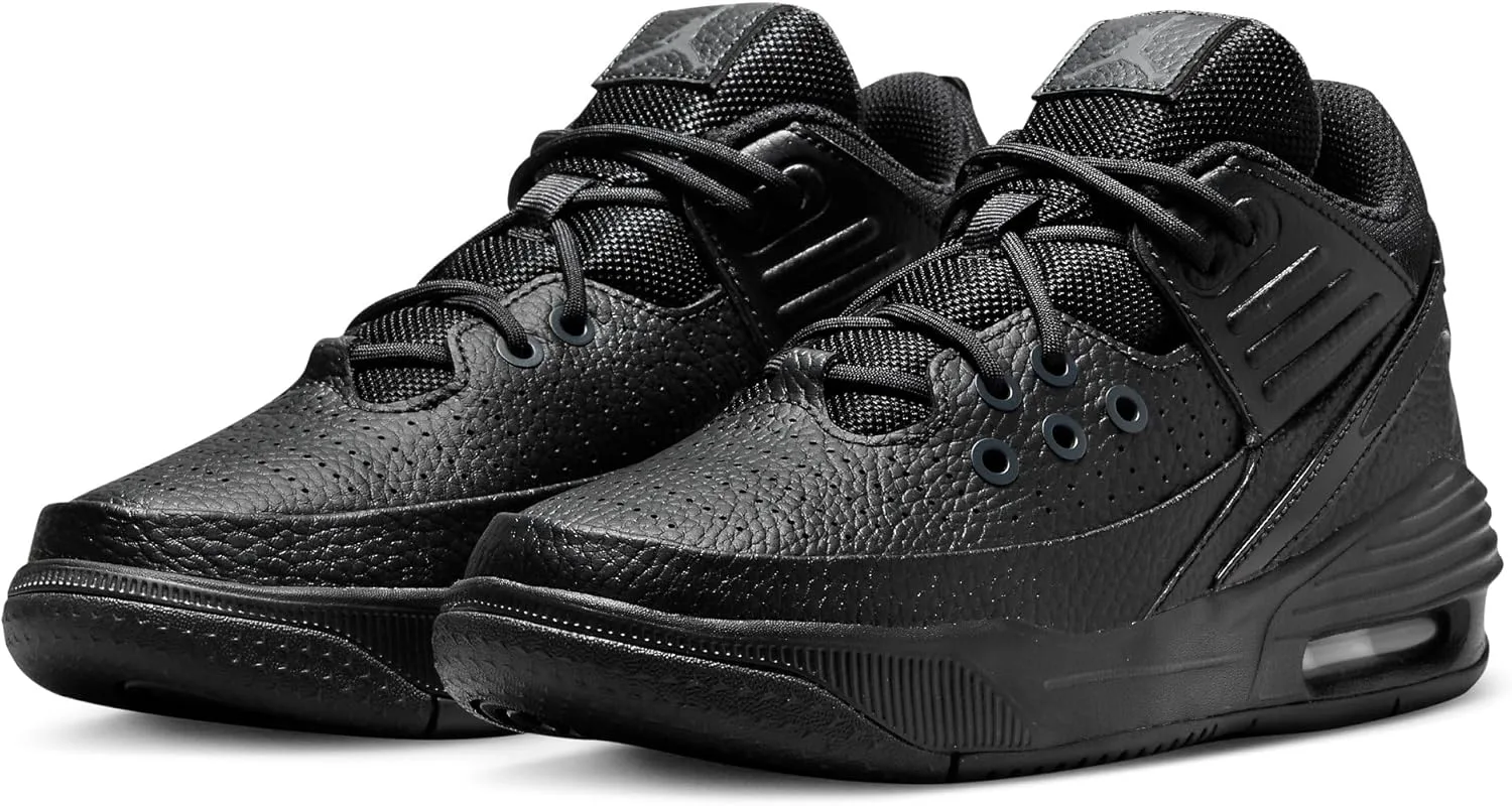 Jordan Max Aura 5 Детские кроссовки для больших детей (DZ4352-101, белый/красный/серый/черный) Nike, антрацит — фото 2